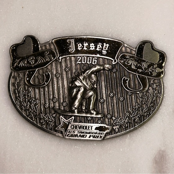 Mountain Creek NJ 2006 Chevrolet U.S. Snowboard Grand Prix ~ Silver Belt Buckle - Picture 1 of 8